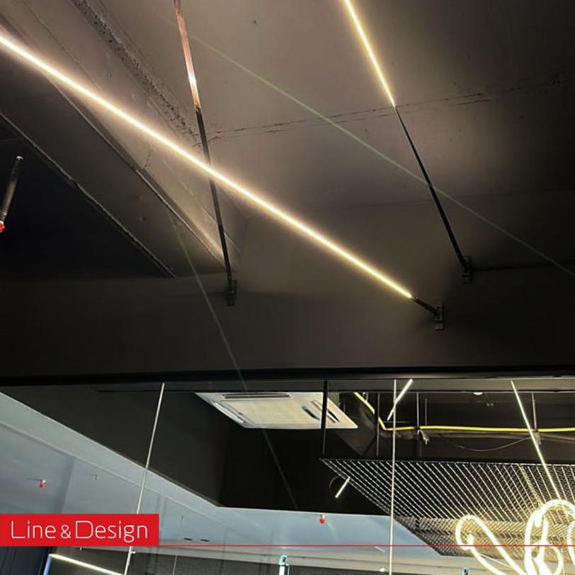 اجرای چراغ خطی فلکسی در دفتر معماری نماد