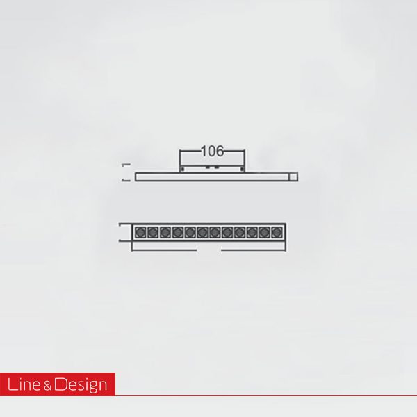 چراغ مگنتی خطی موضعی ثابت مدل Dark light modules