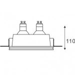 گچی توکار دوشعله 11027 - C1