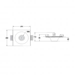 فریم گچی توکار سقف کد SPL-1108