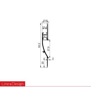 چراغ خطی توکار قرنیزی مدل SPL-LINE LIGHT-9214TL