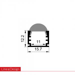 چراغ خطی روکار لنزدار مدل SPL-LINE LIGHT-1612H